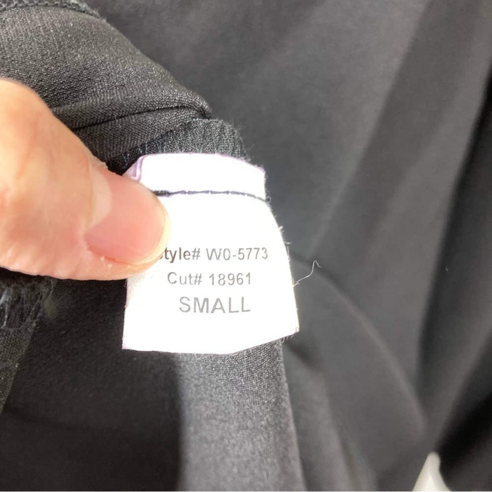 Aqua Women's Black Sleeve Less Mini Dress Small Deep V Neck Ruffled Skirt - Picture 14 of 14